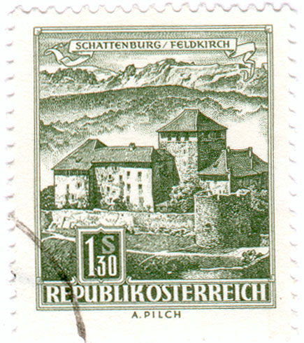 Schattenburg, Feldkirch, Briefmarke