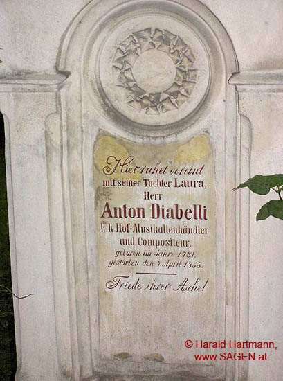 Grabstätte Anton Diabelli, Friedhof St. Marx in Wien © Harald Hartmann