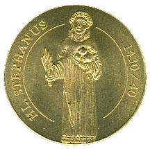 Hl. Stephanus, Gedenkmünze